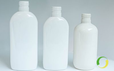 Recycled plastic containers flank virgin plastic offerings