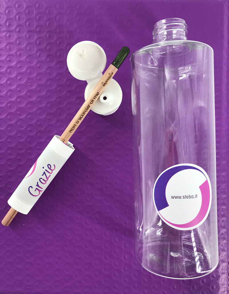 Steba gadget with message in the bottle