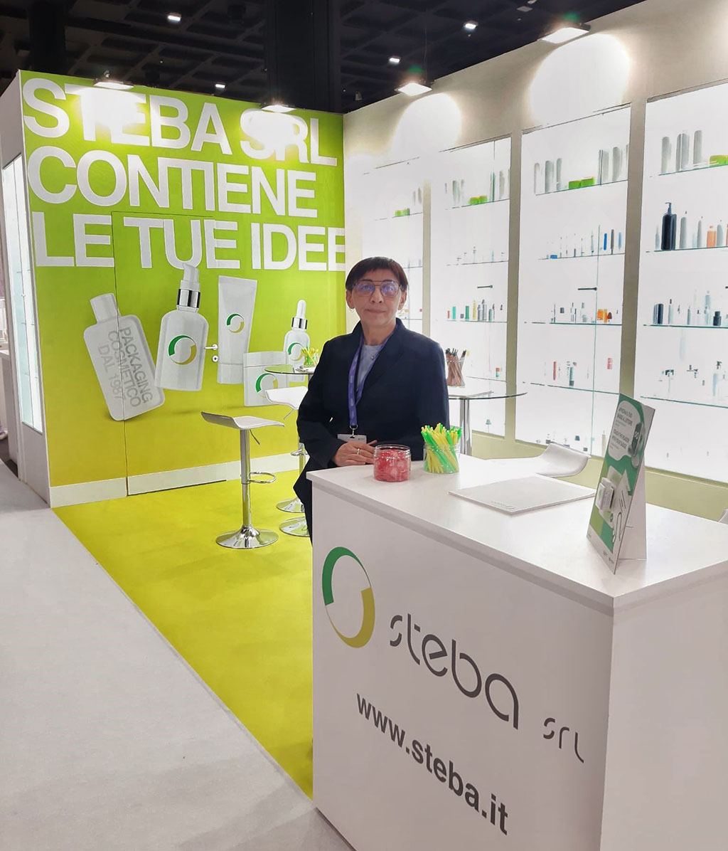 Stefania at Steba's booth at PCD 2024